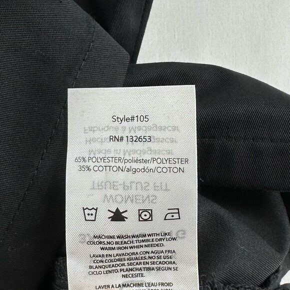 WonderWink WonderWORK Scrub Top Womens Sz 3XL 105 Shaped V-Neck Medical Black - Picture 8 of 11